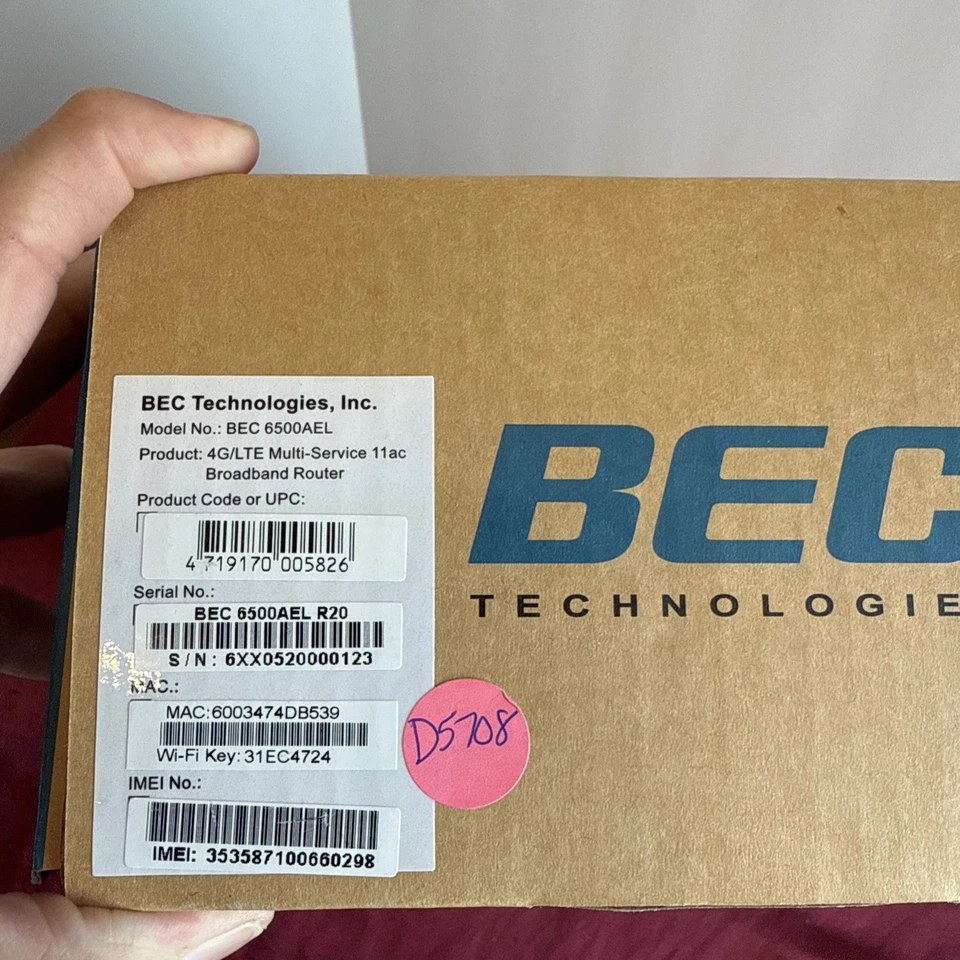 BEC Technologies 6500AEL R15 4G/LTE CRBS Wireless Broadband Wifi Router - Image 2 of 4