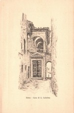 Siena Casa Di S. Caterina Shrine in the House Siena Italy Vintage Postcard