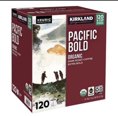Kirkland Signature Coffee Organic Dark Roast Coffee K-Cups Pod 120 Count