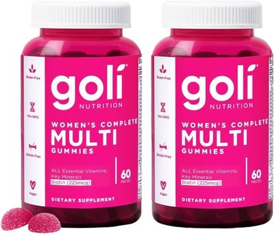 Goli Women's Multi Gummies - Complete Daily Multivitamin 60 Count (2 Pack)