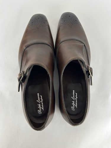 Ralph Lauren Purple Label Men’s 11 D Edward Green Grant Monk Strap Shoes - Picture 11 of 15
