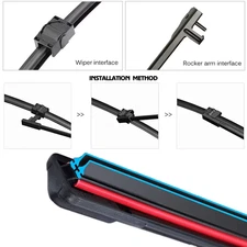 Car Windshield Wiper Blades Universal Soft Double Layer Rubber Frameless Bracket