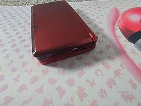 Nintendo 3DS Flame Red with Charger - Tested & Works *Missing Stylus*