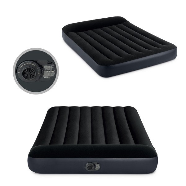 6941057422909 Materac Dmuchany 191X137 Cm Dwuosobowy Z Pompką łóżKo Welur Intex-image
