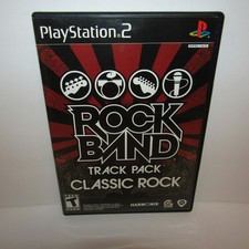 Rock Band Track Pack Classic Rock Sony PlayStation 2 PS2 Game with Manual Tested