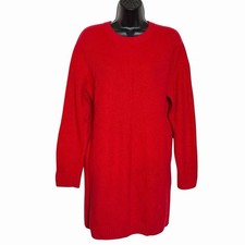GAP RED CASH SOFT SHAKER STITCH MINI SWEATER DRESS HOLIDAY CHRISTMAS SIZE S GUC