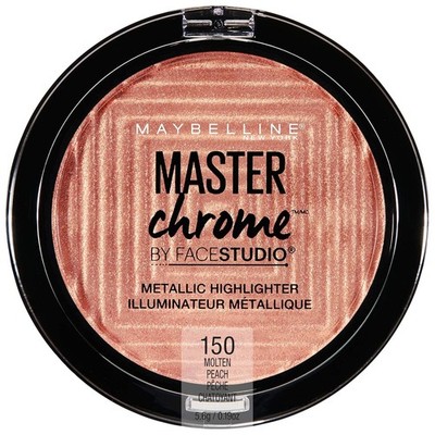 Glowing Skin Secret: Facestudio Metallic Highlighter, 0.19 Oz in Molten Peach