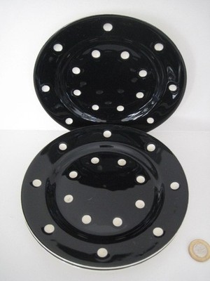 4 x T G GRÜN CORNISHWARE SCHWARZ DOMINO CORNISH FARBEN FLECKIG 7'' TEE BEILAGENTELLER