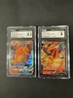 Charizard GX Holo CGC 8.5 Charizard V CGC 8 Pokemon TCG