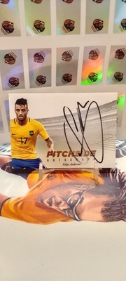 Felipe Anderson /20 on Card Auto Futera Unique pitchside Brasilien Lazio Rom We