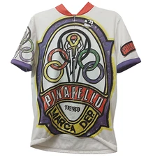 Vintage Giordana Cycling Jersey Mens Large Pinarello Treviso Marca Italy Flaws