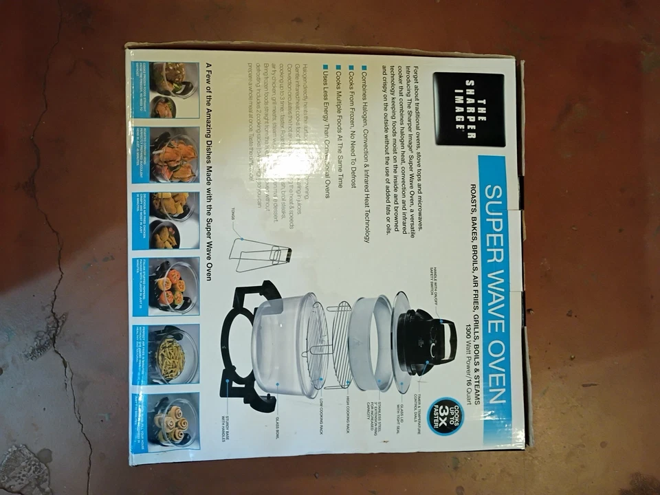 The Sharper Image 1300W Super Wave Oven Roaster Air Fryer Bake - Image 3 of 4