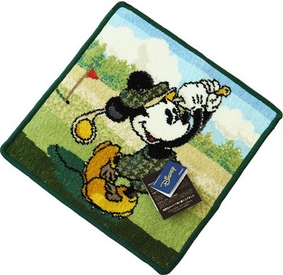 UCHINO Disney Mickey Mouse Towel Handkerchief Green
