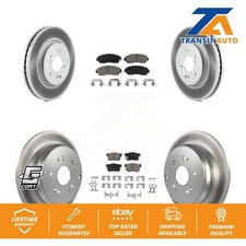 [Front+Rear] Coated Disc Brake Rotors And Ceramic Pads Kit For Acura RDX