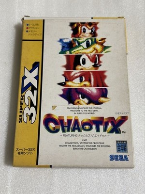 Knuckles Chaotix Sega Super 32X Japan Mega Drive Box Manual Tested CIB GM-5003