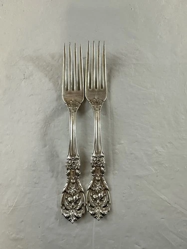 Vintage Lot of 2 Reed & Barton Sterling Silver Francis First Regular Forks