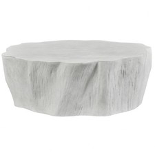 Coffee Table-15 Inches Tall and 41.5 Inches Wide-Crisp White Finish -