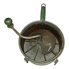 50's Green Handle Aluminum Food Mill