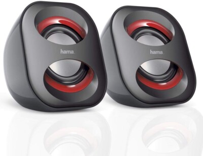 Hama PC Lautsprecher Sonic Mobil 183 (USB 3.0, 3,5 mm Klinke, 3 W, aktive Boxen