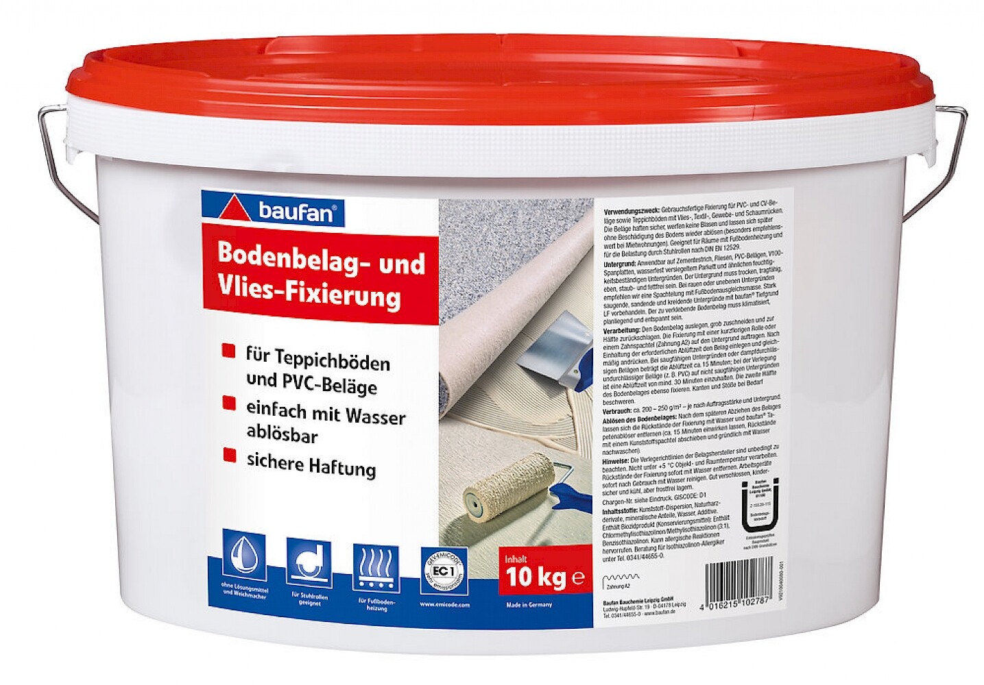 Baufan Flooring & Carpet Underlay Fixative 10 kg Solvent-Free Creamy White
