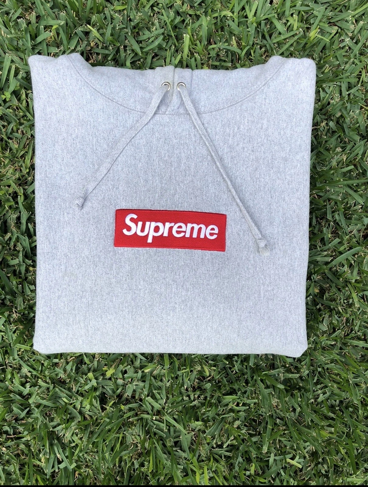 Sweat à capuche logo boîte Supreme flambant neuf FW16 boîte grise suprême logo sweat à capuche taille XL