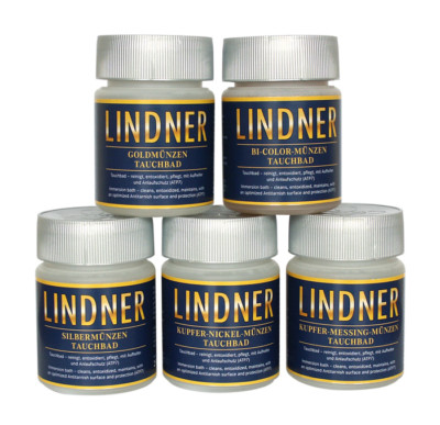 LINDNER Tauchbad Münzreiniger 250ml Gold Silber Kupfer Nickel Messing Bi-Metall