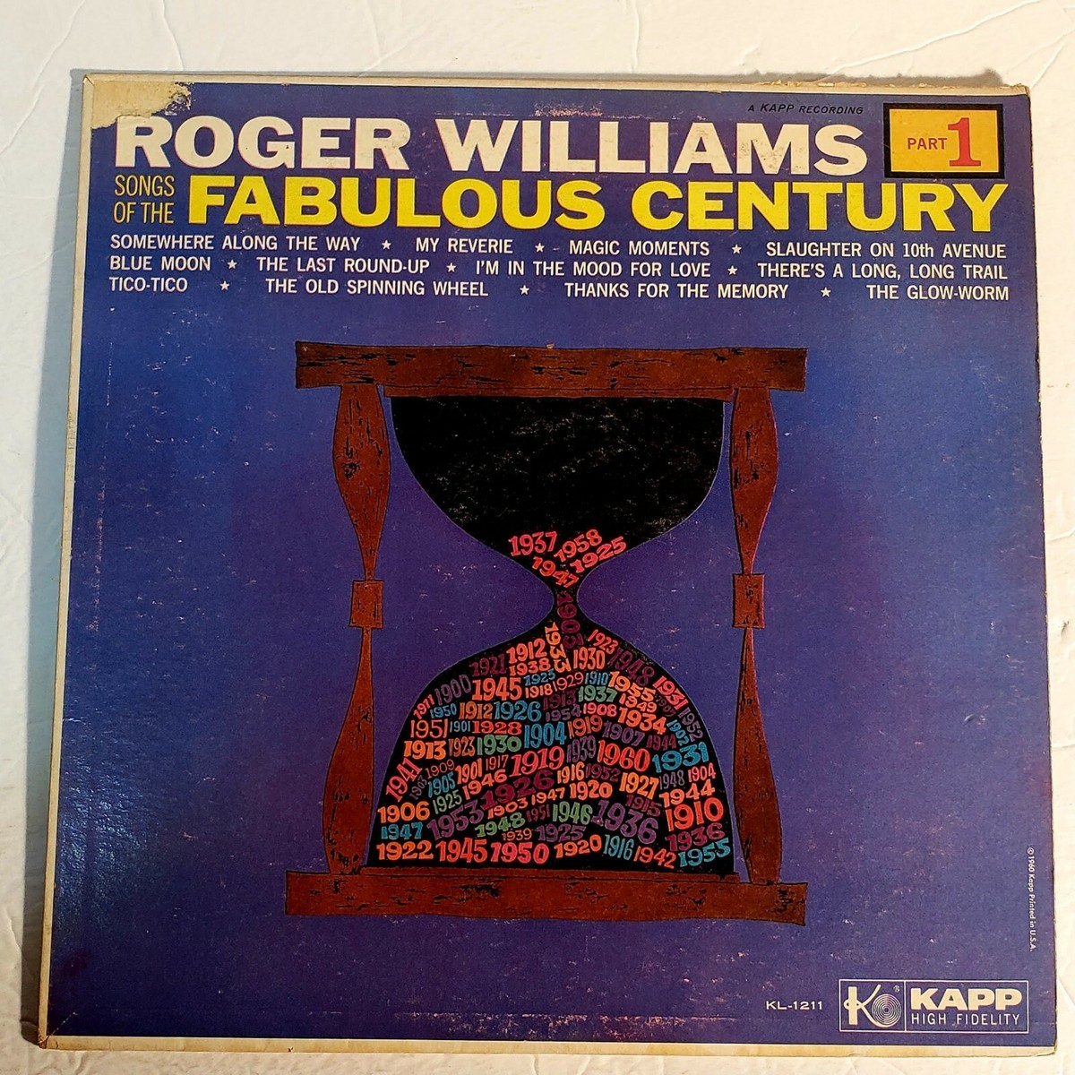 Roger Williams: Songs Of The Fabulous Century - Part 1: Kapp 1960