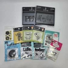 Lot of 11 Packs Scrapbooking Stamps Heidi Swapp Studio G Hampton Art Animals