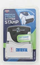 COSCO Accustamp2 CONFIDENTIAL Shutter Stamp 035536 Two Color Ships Daily NEW!