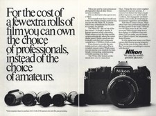 1982 Nikon: For the Cost of a Few Extra Rolls Vintage Print Ad
