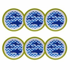 Kids Boys Baby Melamine Shark Plates Set 6 Durable Break Resist Nonslip BPA Free