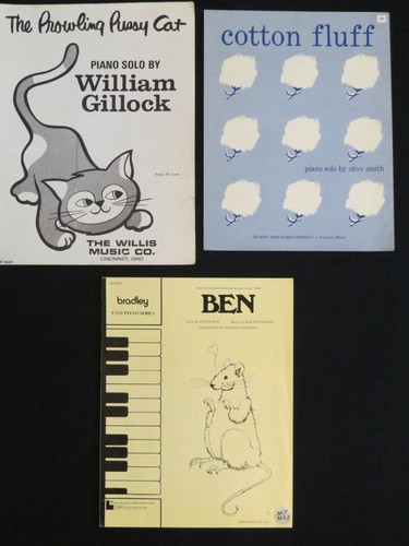 Vintage Sheet Music Easy Kids Learn Beginner Lot of 3 