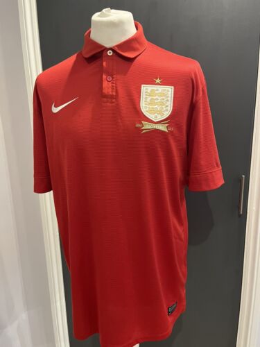 ENGLAND NIKE 2013 - 2014 150 YEARS RED SHORT SLEEVE AWAY FOOTBALL SHIRT - XL - Picture 1 of 6