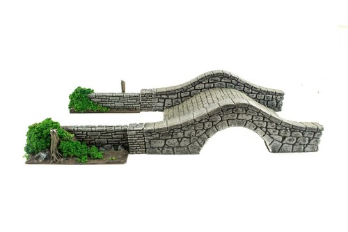 WWG Battle Bocage Short Wall Hedgerows, Pillars & Bridge Set – 28mm WW2 Terrain - Picture 3 of 8