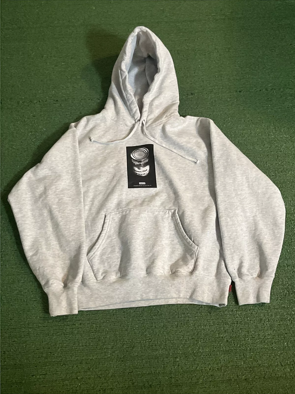 Sweat à capuche Supreme Soup Can gris cendre taille M fabriqué au Canada