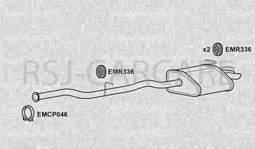 Klarius MZ471C Exhaust Rear Box C270 CLK270 2.7 02-05