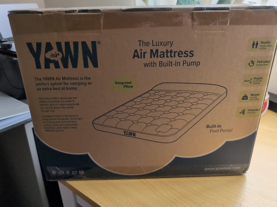 YAWN Air Bed, Airbed Camping, Home Mattress Blow Up Bed Builtin Foot