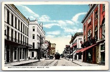 Main Street Scene Muncie Indiana Unposted VINTAGE Postcard