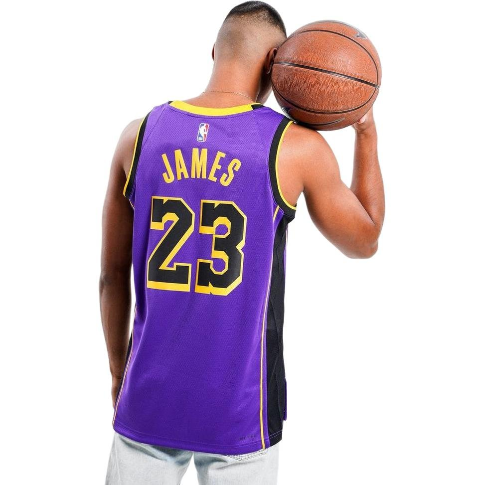 Nike NBA Field Purple Los Angeles Lakers LeBron James Jersey