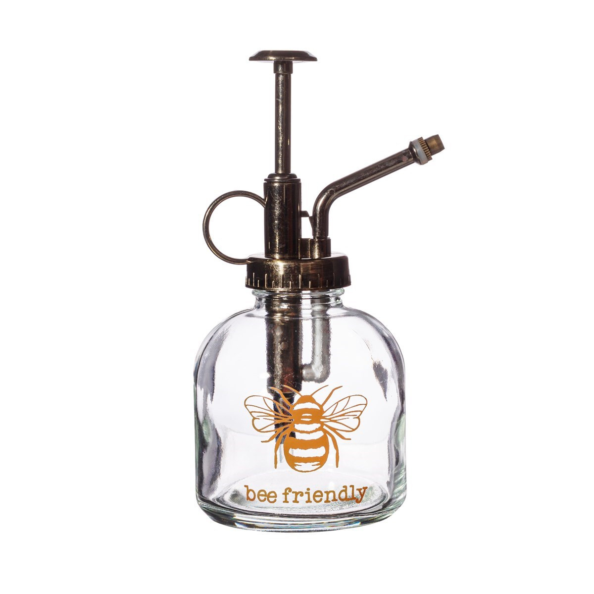 Sass & Belle Bee Friendly Glass Clear Plant Mister Water Pump Spray Bottle Herb