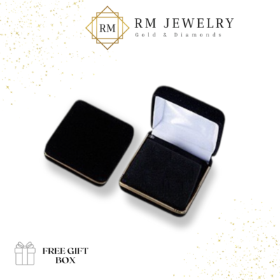 Men's Micro-Pavé Octagonal Design Square Diamond Stud Earrings 0.30ct 10K Yellow Gold
