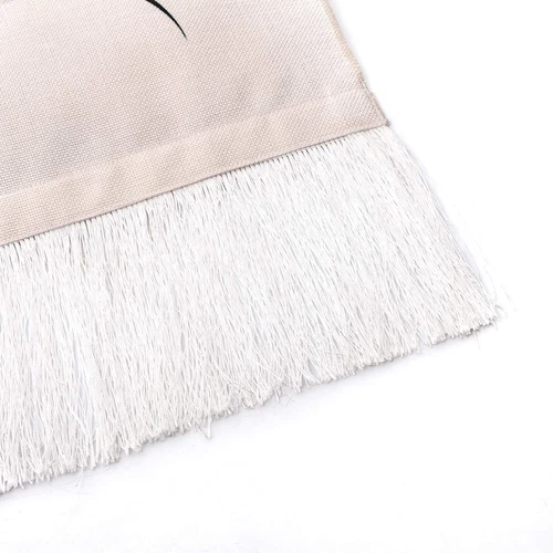 Bohemian Tapestry Tassel Moon Mountain Linen Cotton Home Door Wall Hanging Draw - Picture 5 of 37