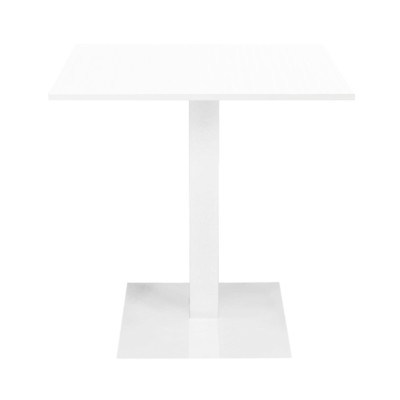 Tavolo alto Quadrato 70x70x105 h cm piano bianco e base cromo