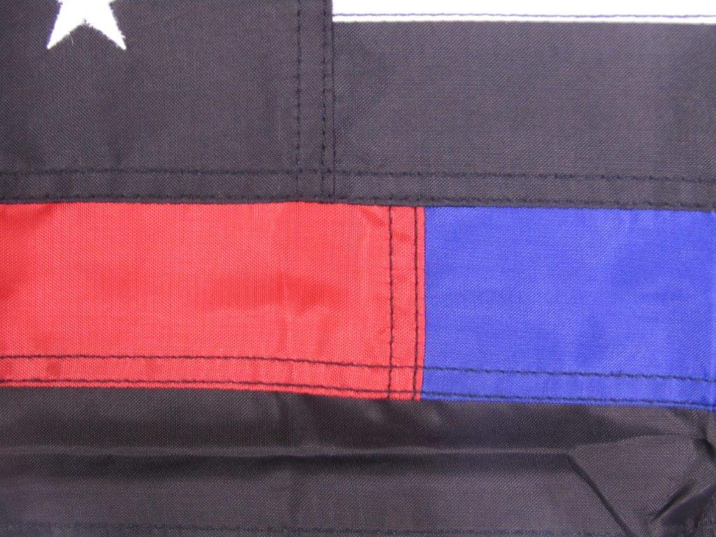 Cappello Unisex Nero Con Bandiera USA, Linea Sottile Rossa E Blu, Regolabile, Per Vigili Del Fuoco E Polizia