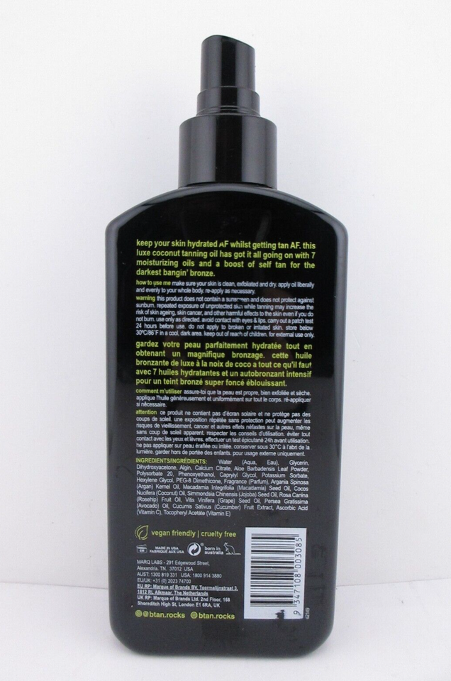 b.tan Tanned AF INTENSIFIER Deep Tanning DRY SPRAY Oil, 8 oz FREE