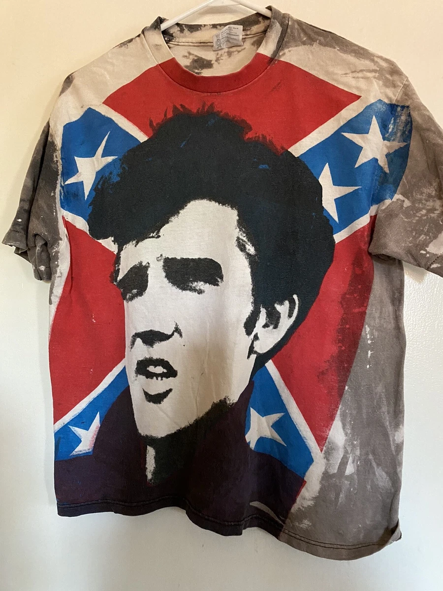 Vintage MOSQUITOHEAD Elvis Tee T-Shirt - Hanes L - late 80s/early 90s