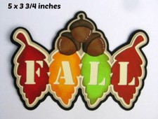 FALL TITLE with acorns premade paper piecing 3D die cut by Rhonda