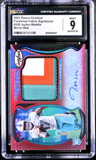2021 Certified Freshman Fabric Mirror Red #208 Jaylen Waddle AU /75 CGC 9 MINT