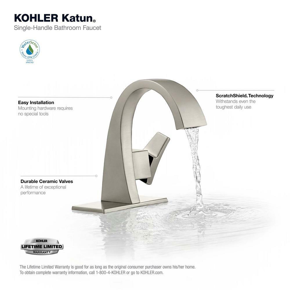 Katun Single Hole 1Handle Bathroom Faucet in Vibrant Brushed Nickel 885612586742 eBay