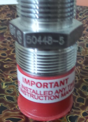 MSA GENERAL MONITORS H2S SENSOR. P/N: 50448-5 STAINLESS STEEL. NEW